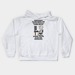 "Debugging Detective" Funny Software Engineer T-Shirt Kids Hoodie